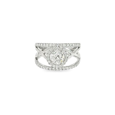 Bague en or blanc et diamants